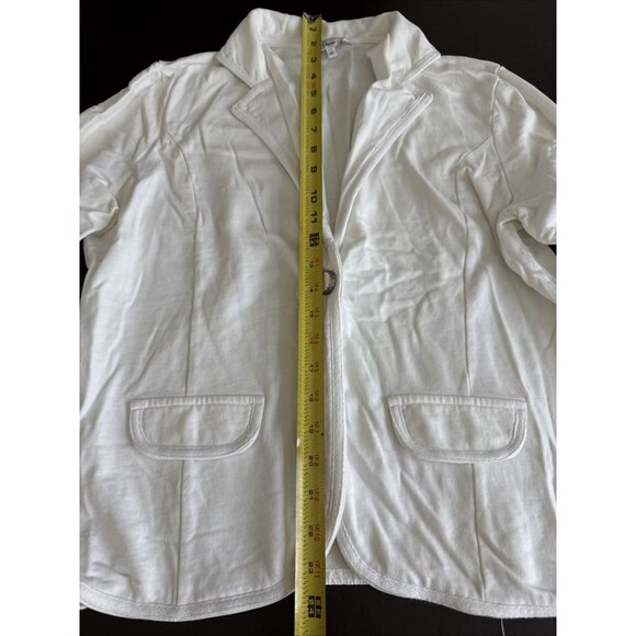 Miss Etam Womens White Button-Front Blazer Jacket XL - Picture 6 of 9